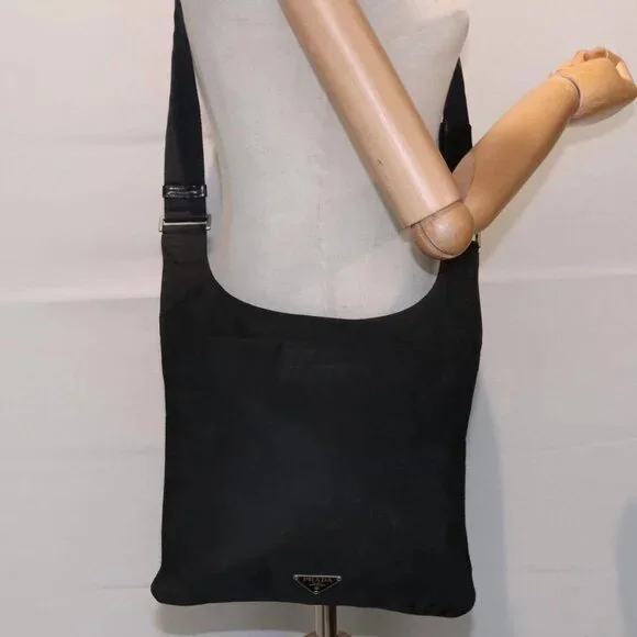 PRADA Shoulder Bag Nylon Black Auth bs18093 - Picture 3 of 16